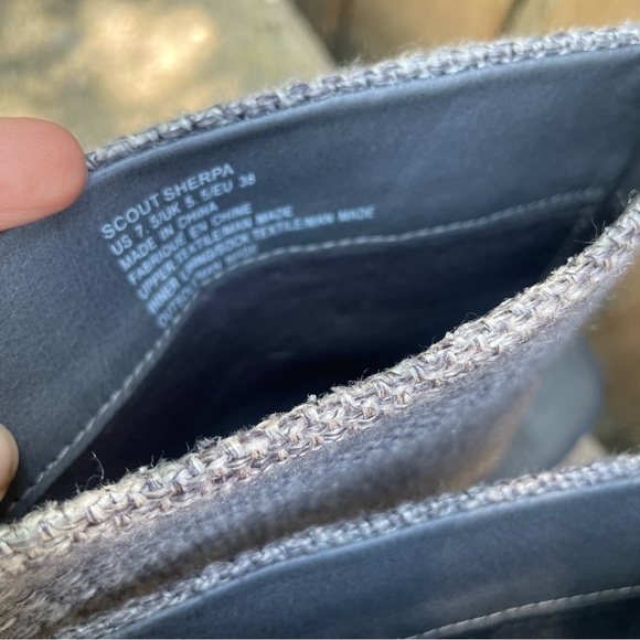 JUST FAB Women’s Black Gray Scout Sherpa Tweed Moto Boot Size 7.5 - Picture 5 of 9